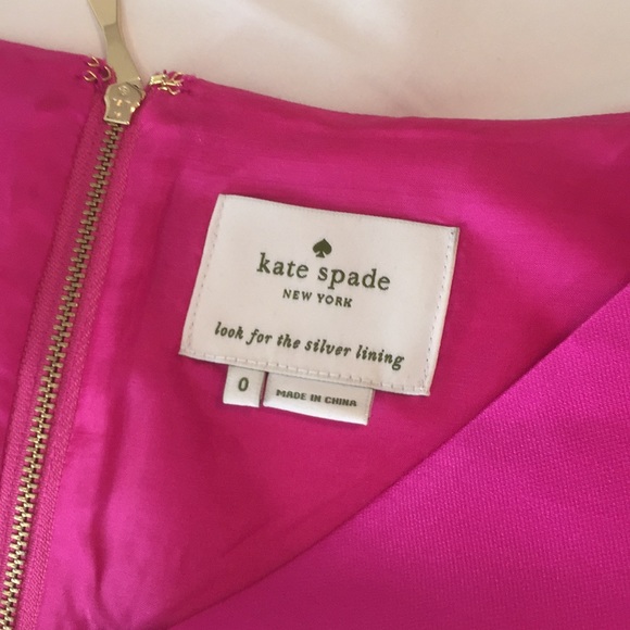 Beautiful Kate Spade dress. Hot pink. Size 0. - Picture 6 of 6